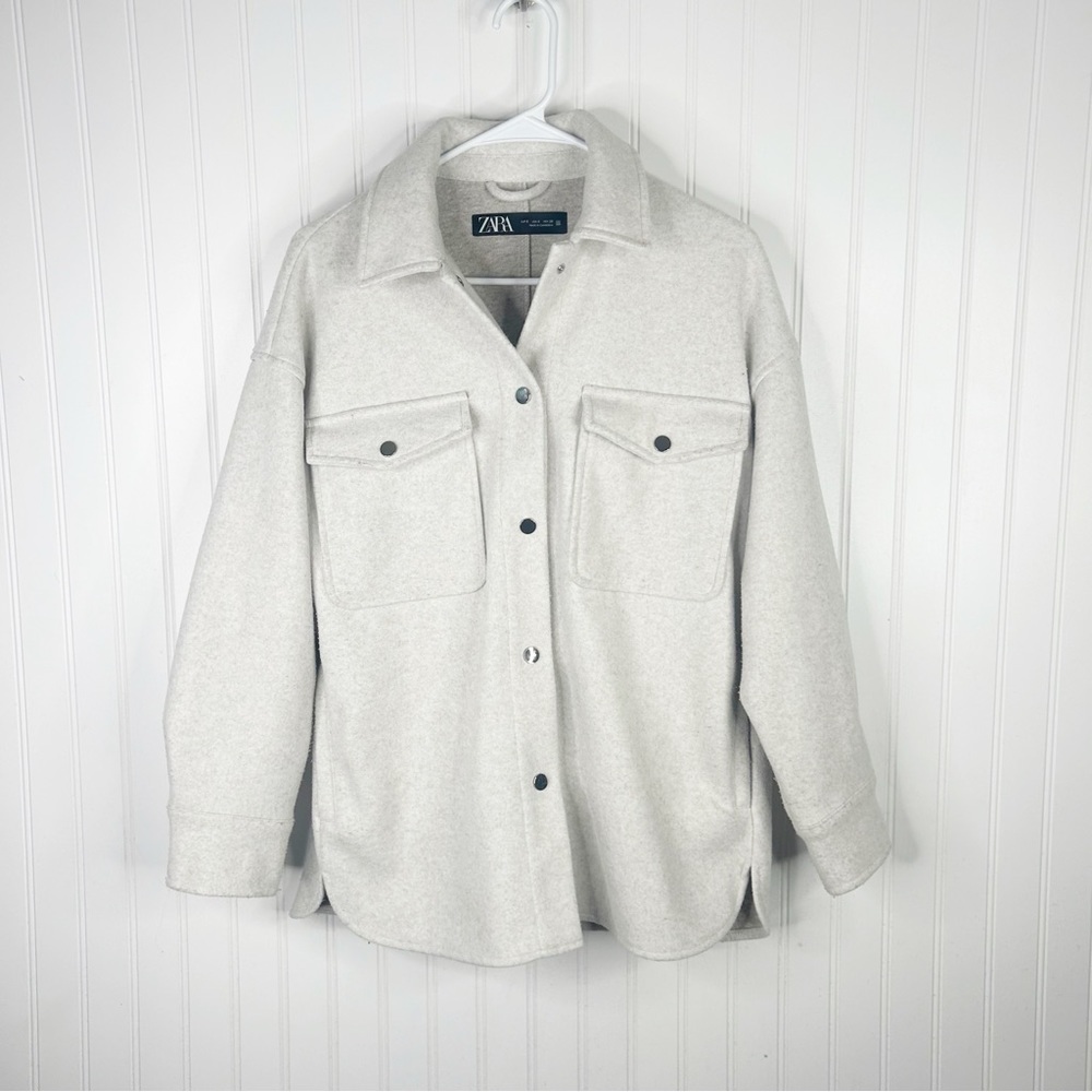 ZARA Button Front Shirt Jacket Size Small